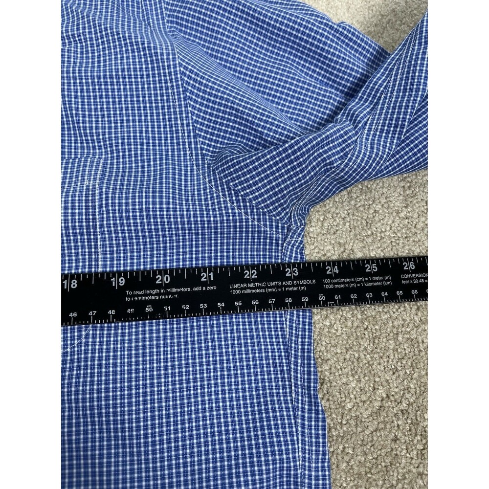 Brooks Brothers NON IRON Regular Fit Button Down Shirt Men M Cotton Blue Gingham - Picture 9 of 14